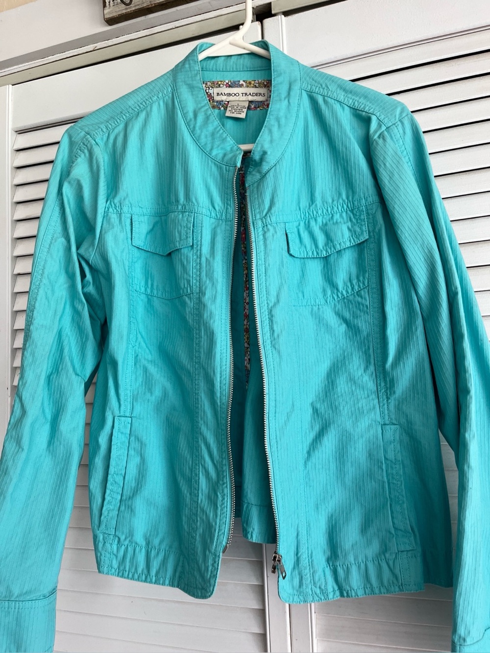 Bamboo Traders Women's Turquoise Utility Zip Jacket